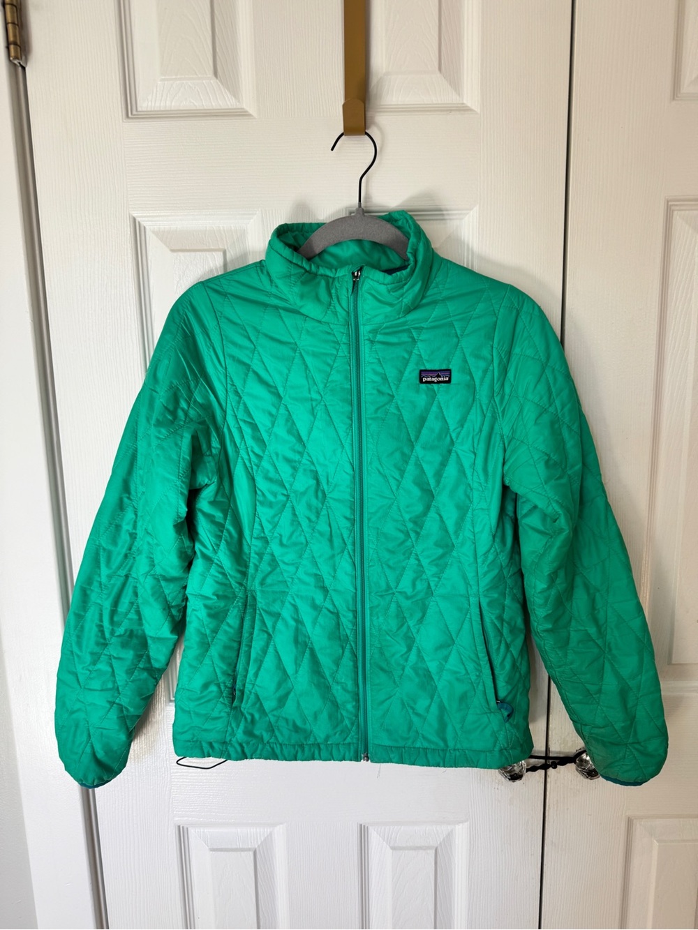 Patagonia Girls' Nanopuff Jacket - Bright Teal size xl